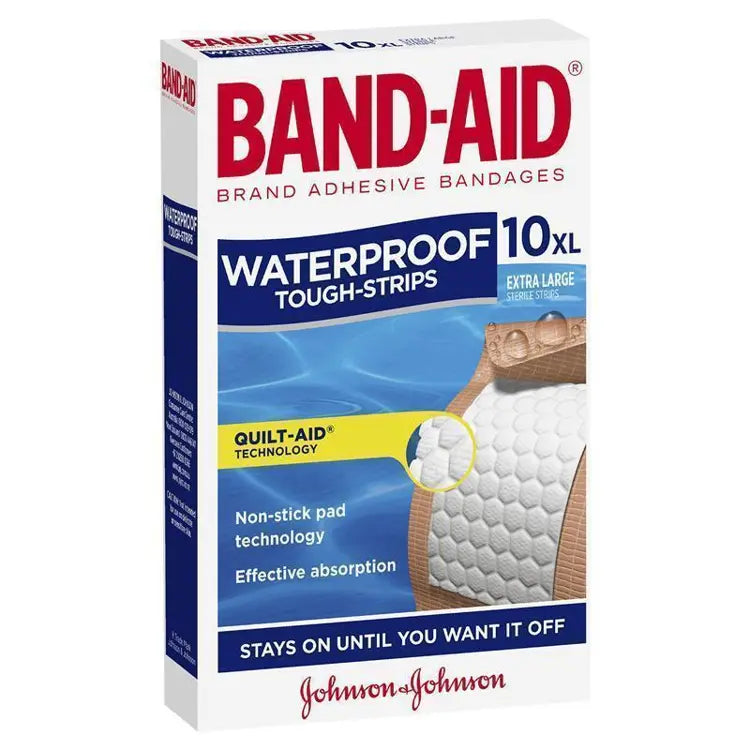 Band-Aid Waterproof Tough Strips Extra Large Strips 10 Pack