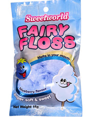 Sweetworld Fairy Floss Blueberry 15g * 18 Pack