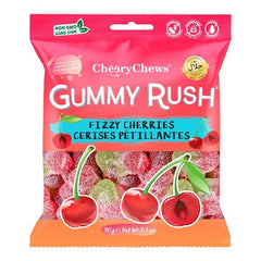 Gummy Rush Fizzy Cherry Bag 90g * 12 Pack