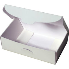 Rainbow Cake/Gift Box 25 Flat Boxes Fold To 90mm X 57mm Height 28mm White