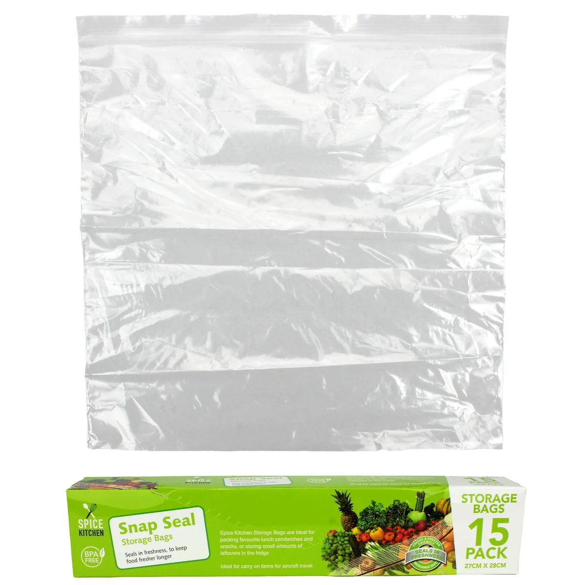 Spice - Snap Seal Storage Bags 27X28Cm 15pcs