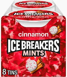 Ice Breakers Cinnamon Flavour Mints Tins 42g * 8 Pack