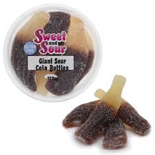 Sweet N Sour Tub - Giant Sour Cola Bottles 165g