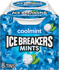 Ice Breakers Coolmint Flavour Mints Tins 42g * 8 Pack