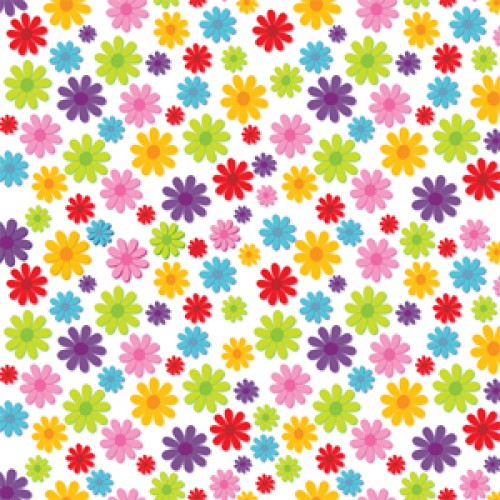 Rainbow Club Roll Prints 80GSM 38mm Core 500mm X 60m Daisy
