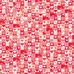 Rainbow Club Roll Prints 80GSM 38mm Core 500mm X 60m Love Hearts Red