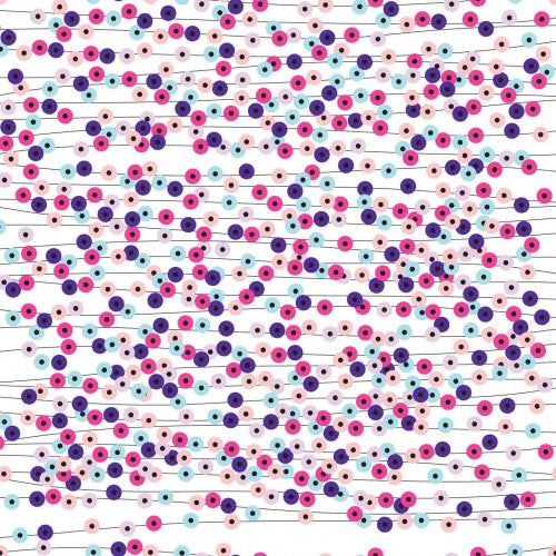 Rainbow Club Roll Prints 80GSM 38mm Core 500mm X 60m Records Pastel