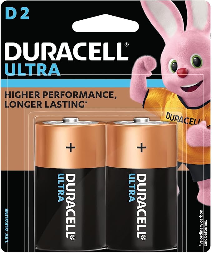 Duracell D Battery 2 Pack