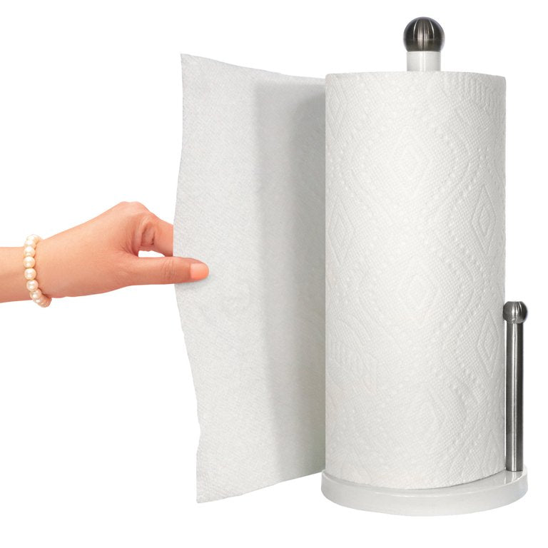 White Coated Steal Paper Towel Holder