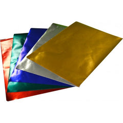 Rainbow Premium Decororative Foil Paper 85GSM Single Sided A4 40 Sheets Assorted