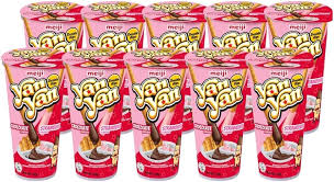 Meiji Yan Yan Biscuit Double Stick Chocolate & Strawberry 44g * 10 Pack