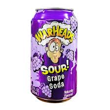 WARHEADS GRAPE SODA CAN 355ML X 12