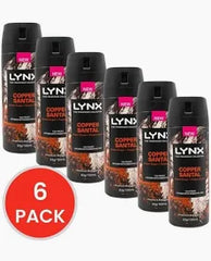 Lynx Copper Santal Deodorant Body Spray 93g/ 150ml * 6 Pack