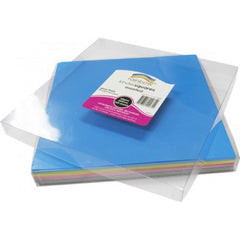 Rainbow Premium Glossy Paper Kinder Squares 84GSM Single Sided 254mm 360 Sheets Per PVC Box Assorted