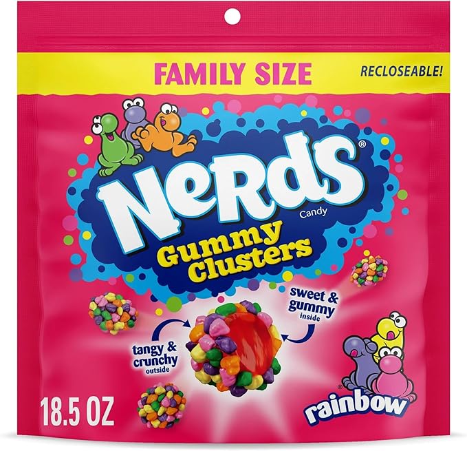 Nerds Gummy Cluster Rainbow Bag 524g * 5 Pack