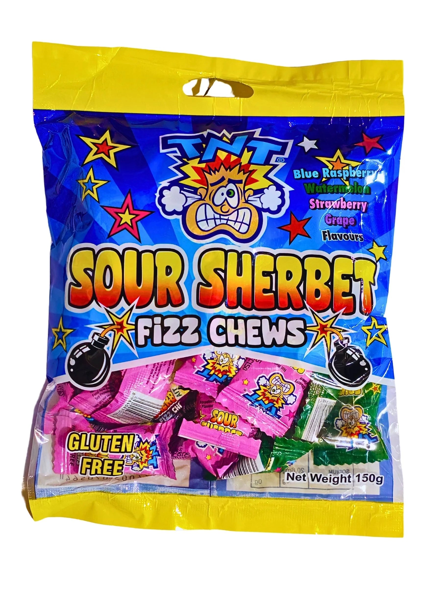 TNT SOUR SHERBET CHEW 150G*12