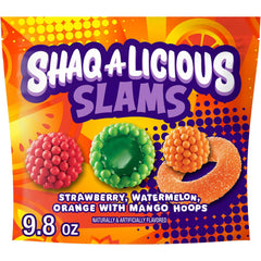 Shaq-A-Licious Slams Gummies Fruit Flavored Chewy Candy 147g * 12 Pack
