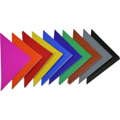 Rainbow Premium Glossy Paper Triangles 84GSM Single Sided 125mm X 180mm 720 Sheets Per PVC Pack Assorted Colours.