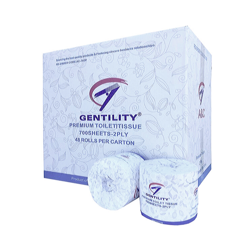 Gentility 2ply Premium Toilet Tissue 700 Sheet x 48 Rolls