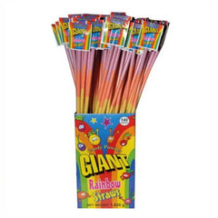 Giant Rainbow Straws 13g * 140 Pack