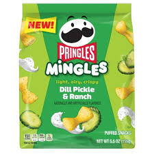 Pringles Mingles Dill Pickle & Ranch Puffed Snacks 155g * 6 Pack