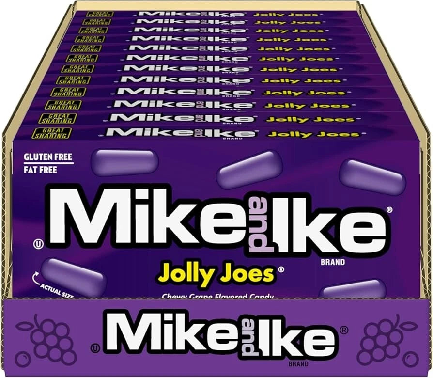 Mike N Ike Jolly Joes Grape Movie Theater Box 120g * 12 Pack