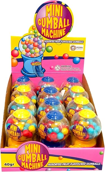 Mini Gumball Machine Dispensers 40g * 12 Pack