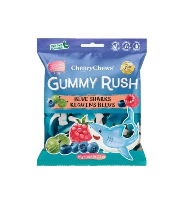 Gummy Rush Blue Shark Bag 90g * 12 Pack