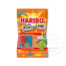 Haribo Sour Streamers Bag 142g * 12 Pack