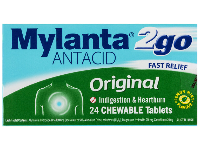 Mylanta 2Go Original 24 Chewable Tables