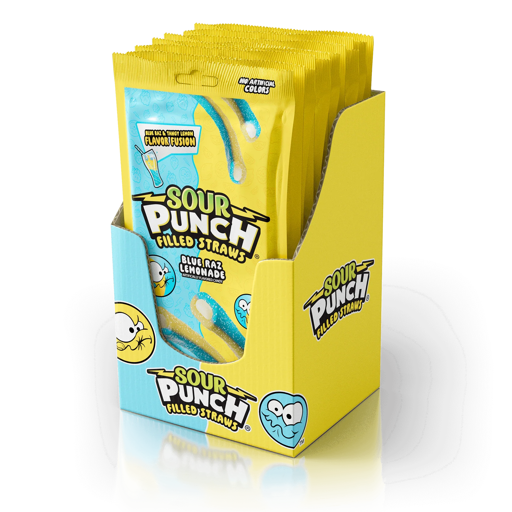 Sour Punch Straws Blue Raz Lemonade 142G * 12 Pack