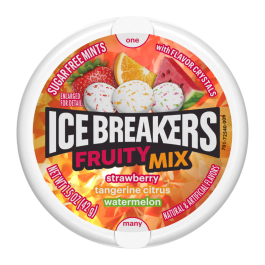 Ice Breakers Fruit Mix Flavour Mints Tins 42g * 8 Pack