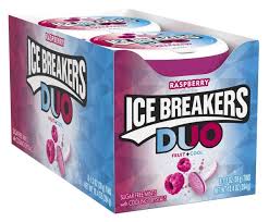 Ice Breakers Duo Raspberry Flavour Mints Tins 36g * 8 Pack