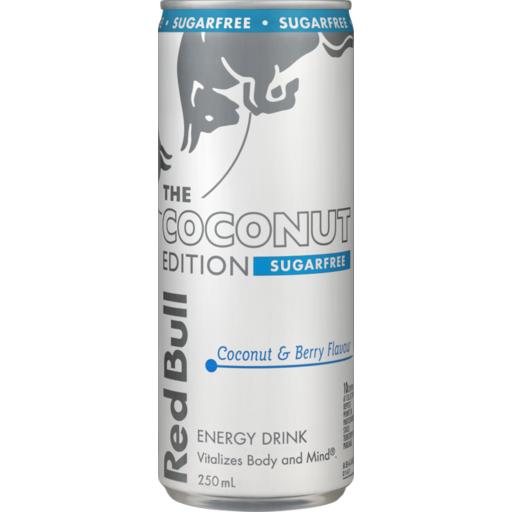 Red Bull - Energy Drink Can - Sugar Free Coconut 250ml x 12