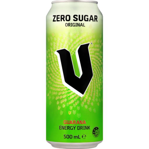 V Energy Drink Green Zero Sugar Original 12 X 500ml Can
