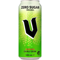 V Energy Drink Green Zero Sugar Original 12 X 500ml Can