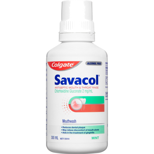 Colgate - Savacol Mouthwash - Antiseptic & Throat Rinse - 300ml