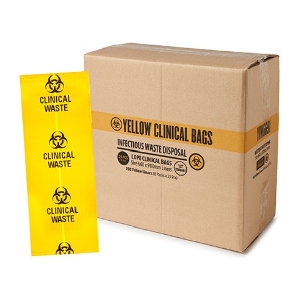 Clinical Waste Bag LDPE 54LT 200pcs