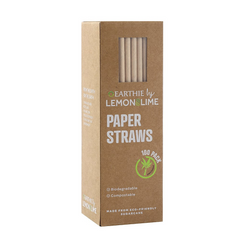 Lemon & Lime Eco Paper Straws Natural 100pcs