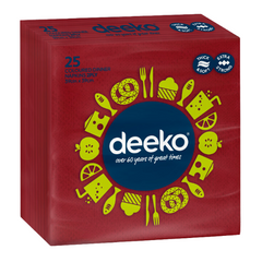 Deeko 2ply Dinner Napkin Red