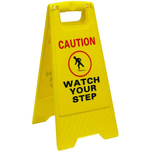 A-Frame Caution Sign Watch Your Step Yellow