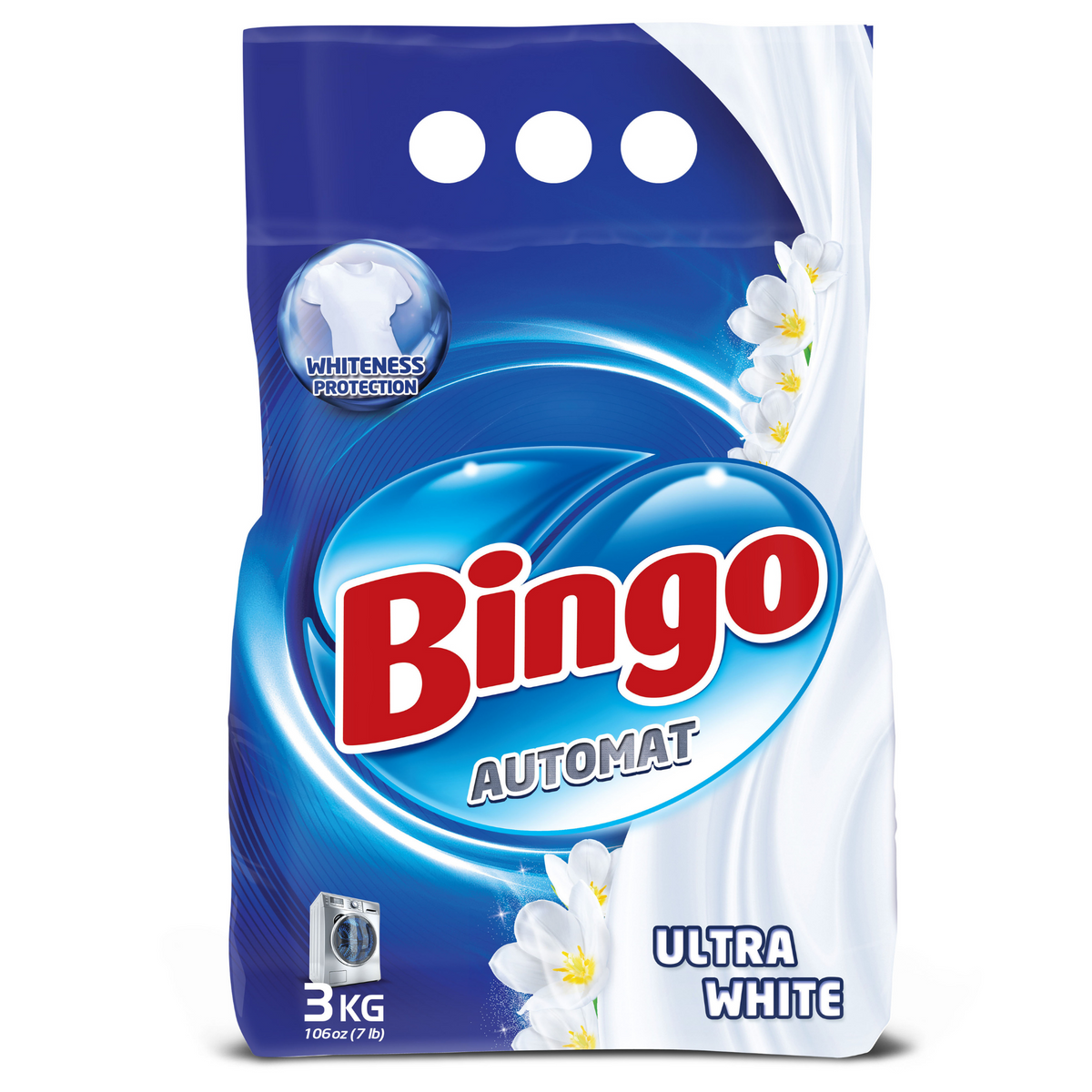 Bingo Front & Top Load Washing Powder for Whites 3kg