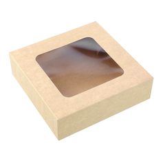 Lemon & Lime Eco Kraft Grazing Box 23x23x6.5cm 3.2L 4 Pack