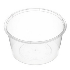 Round Plastic Container Natural 440ml