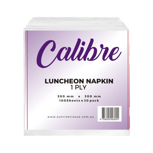 Calibre 1ply Lunch Napkins 30x30cm 100pcs