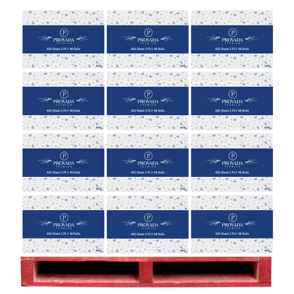 45 x Provada Premium Toilet Paper 2ply 400 Sheet x 48 Rolls