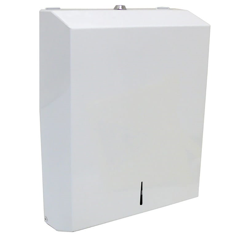 White Metal Ultraslim Hand Towel Dispenser