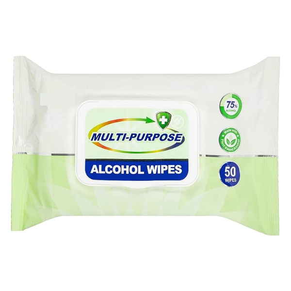 Lifecom Multi-Purpose Alcohol Wipes 50 Pack