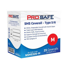 ProSafe SMS Coverall Type M 5/6 White 25pcs
