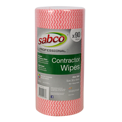 Sabco Professional Contractor Wipes 90 Sheets Red